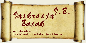 Vaskrsija Batak vizit kartica